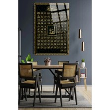 Petmudo AVM Esmaül Hüsna Allahın 99 Ismi Lüks Özel Kırılmaz Cam Tablo Dini Islami Tablo Ev, Iş Yeri Hediyesi