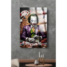 Petmudo AVM Joker Harika Kartlı Tasarım Kırılmaz Lüks Cam Tablo Ultra Canlı Renkler Ev, Iş Yeri, Ofis Hediyesi