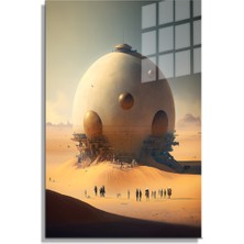 Petmudo AVM Space/uzay Yapay Zeka Özel Tasarım Cam Tablo Ofis, Mutfak Çocuk Odası, Salon 215