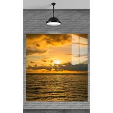 Petmudo AVM Muhteşem Gün Batımı Manzarası Temperli Cam Üzerine Tablo Sevgilinize Yılbaşı Hediye