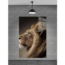 Petmudo AVM Aslan Cam Tablo Ev Dekorasyon,balkon Dekorasyonu,dekoratif,duvar Tablo,mutfak Tablo