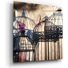 Petmudo AVM Kuş Kafesi Cam Tablo | Hediyelik, Dekoratif, Ofis, Mutfak