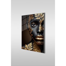 Petmudo AVM Afrikalı Kadın 2 Modern Dikey Cam Tablo