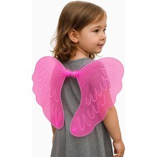 Go İthalat Pembe Renk Ortası Pembe Tüylü Tül Peri Kanadı 40X50 cm (784)