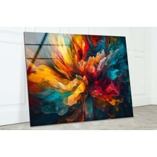 Petmudo AVM Soyut Renkli Temperli Cam Duvar Tablosu