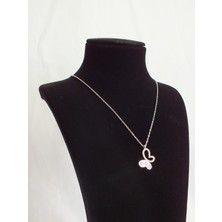 Marmaris Jewellery 925 Ayar Kadın Gümüş Kolye Yıldız Detaylı Kelebek Figürlü Hayalet Zincir Model