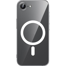 Paladyum Case iPhone 16E Uyumlu Sararmaz Şeffaf Magsafe Özellikli Sert Kapak