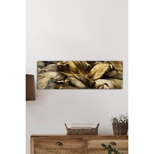 Petmudo AVM Gösterişli Altın Yapraklar Panoramik Cam Tablo, Temperli ve Rodajlı Dayanıklı Cam