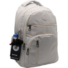 Bevitton Krinkıl Su Geçirmez Kumaş Unisex Okul Sırt Çantası 1700 Bej