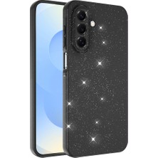 Bulut Aksesuar Galaxy A17 Kılıf Kamera Korumalı Simli Lüks Zore Koton Kapak - Siyah