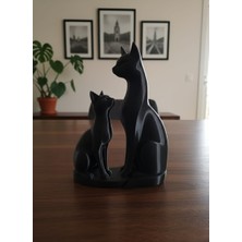 KG Baskı Minimalist Ikili Kedi Biblosu