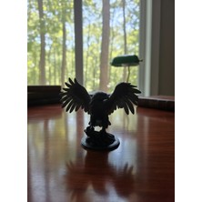 KG Baskı Estetik Siyah Kartal Biblo - Modern Dekoratif Figür (11X12 Cm)