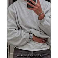 Elze Moda Premium Kalite Unisex Bisiklet Yaka Sweatshirt