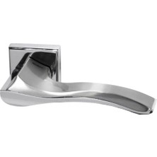 Nobel Bilecik Wc Tuvalet Kapı Kolu, Kare Rozetli, Inox