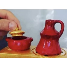 Morlalem Mini Kapaklı Tencere ve Güğüm Seti Silikon Kalıp K-1319 K-1320, Polyester Taş Tozu Alçı Mum Kalıbı