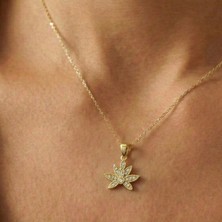 Baleno Concept 925 Ayar Gümüş Zirkon Taşlı Lotus Çiçeği Figürlü Kolye-Sevgililer Günü Hediyesi