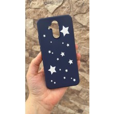 Vip Case Huawei Mate 20 Lite Uyumlu Mini Yıldız Desenli Silikon Darbe Emici Klasik Korumalı Rubber Kılıf 277