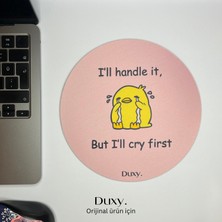 Duxy Espirili Civciv Mouse Pad, 19 Cm, Kaymaz Taban, Ev Ofis Oyun Için Rahat ve Yumuşak Mousepad