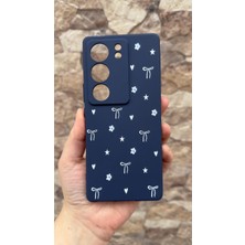 Vip Case Vivo V29 Uyumlu Mini Fiyonk Desenli Silikon Darbe Emici Klasik Korumalı Rubber Kılıf