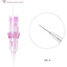 Biomaser 20 adet 1R-0.18mm Kıl Tekniği Universal Dövme Kalıcı Makyaj Cihazlarına Uyumlu Iğne MAST THUNDERLORD KWADRON
