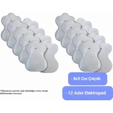 Eser Ticarett Ems / Tens Cihazları Için Yedek Elektroped Seti – 8x5 cm Çıtçıtlı (12 Adet)