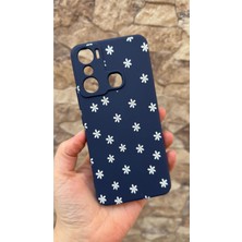 Vip Case Infinix Hot 20i Uyumlu Mini Papatya Desenli Silikon Darbe Emici Klasik Korumalı Rubber Kılıf 277