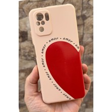 Vip Case Xiaomi Redmi Note 10 ve 10S Uyumlu Amor Kalp Silikon Darbe Emici Klasik Korumalı Rubber Kılıf