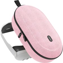 Syntech Sert Taşıma Çantası Medium (M)  Meta Quest 3s / Quest 3 / Oculus Quest 2 Uyumlu Vr Kılıf – Touch Kontrolcüler ve Aksesuarlar Için, Pembe