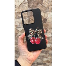 Vip Case Vivo Y35 Uyumlu Kiraz Fiyonk Leopar Desenli Silikon Darbe Emici Klasik Korumalı Rubber Kılıf