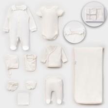 Lovemaxx 3008LV - Yeni Doğan Kız Bebek 10’lu Set | Bej Tonlarda Minimal & Şık Yenidoğan Takımı