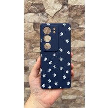 Vip Case Vivo V29 Uyumlu Mini Papatya Desenli Silikon Darbe Emici Klasik Korumalı Rubber Kılıf