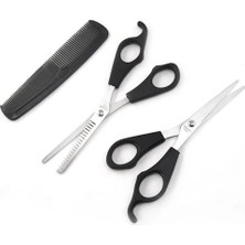 Hsc Bilişim Kuaför Seti Saç Kesme ve Inceltme Makası Tarak Hediye 3lü Set