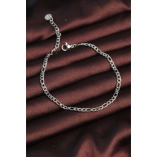 Mercansa 316L Çelik Gümüş Renk Kuş Gözü Erkek Zincir Bileklik