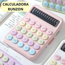 İlk El Grup Ieg™ Runzon Renkli Hesap Makinesi Yuvarlak Uçlu 12 Hane Mavi RZ-822 ()