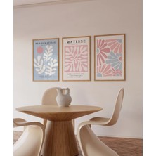 Pam Studio Henri Matisse Tarzı 3’lü Pastel Duvar Tablosu Seti - Modern Boho Minimalist Dekor"