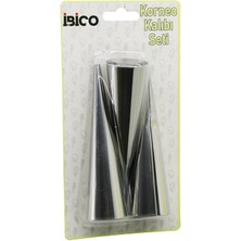 İlk El Grup Ieg™ 3pcs  Metal Korneo Kalıp - Pasta Dekorasyon Aparatı Çap:3.4cm x UZUNLUK:12CM BRKT-921602 ()