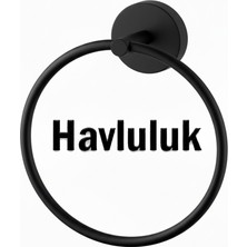 Tesitay Yuvarlak Havluluk Siyah Renk