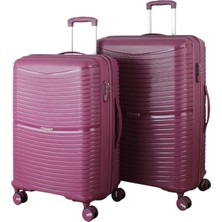 MÇS V379 Aura Y.üretim Pp Valiz 65 cm + 75 cm Siyah Set