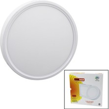 İlk El Grup Ieg™ Nisaluce EPL-24SÜ 24W Beyaz Metal Kasa Sıva Üstü Yuvarlak LED Slim Panel 1680LM Beyaz=65