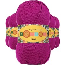 İlk El Grup Ieg™ 5 Adet Lüks Patik Ipi Yünü Fuşya 98403