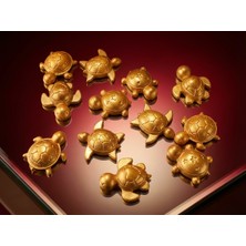 ORCO ELEKTRIC ( 12 x Adet ) 1 Set Concept Turtle Famıly Sehpa & Tv Ünitesi Süsü Gold Colour