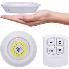 İlk El Grup Ieg™ Yapışkanlı 3'lü Spot LED Işık Lamba Montajsız Pilli Uzaktan Kumandalı