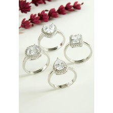 İlk El Grup Ieg™ Karışık Lüks Zirkon Taşlı Ciddi Ilişki Yüzüğü