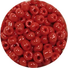 İlk El Grup Ieg™ Dökme Cam Kum Boncuk Büyük Boy (6/0) 4 mm - 20 Gram - Koyu Kırmızı - BNC074