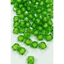 İlk El Grup Ieg™ Küp Boncuk Içten Boncuklu Bileklik Çanta Boncuğu 10 mm 50 gr Yeşil - BNC450