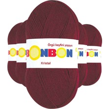 İlk El Grup Ieg™ 5 Adet Kristal El Örgü Lif Ipi Bordo 98220