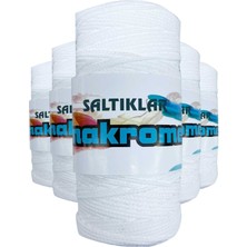 İlk El Grup Ieg™ 5 Adet Polyester Makrome Ipi 10 Kar Beyaz 100 gr
