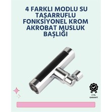 Starseven Krom Kaplamalı Çok Fonksiyonlu Musluk Başlığı | Paslanmaz Malzeme