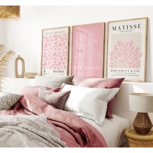 Pam Studio Henri Matisse & Picasso Esintili 3’lü Pembe Modern Tablo Seti – Boho ve Minimalist Dekor