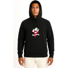 Bahriyeli Collection Kapüşonlu Grönland Danimarka Göğüs Baskılı Unisex Sweatshirt